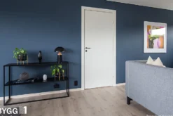 Innerdør Sletten Kompakt klassisk hvit 90x210 cm
