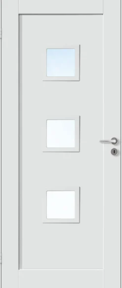 Innerdør stil 1 f3 hvit frostet glass 100x200 cm