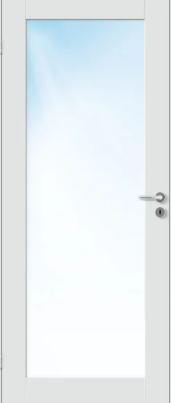 Innerdør Stil 1 med glass hvit 100x210 cm