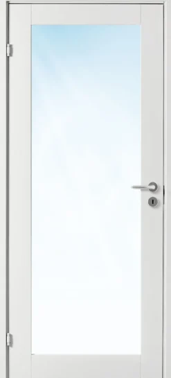 Innerdør Stil 1 med glass hvit 100x210 cm