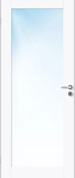 Innerdør Stil 1 spesial med glass svart 100x200 cm