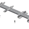 Innfestingspakke TLS papp/65 sort papp/shingel 65 cm skinne