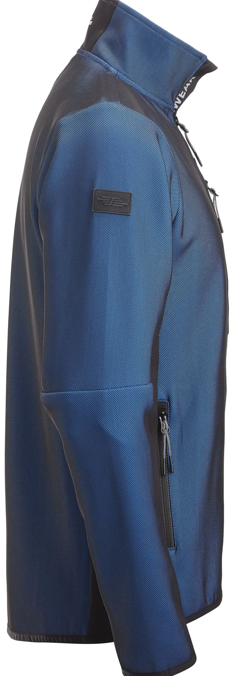 Jakke mellomlag kblå/sort resirkulert polyester