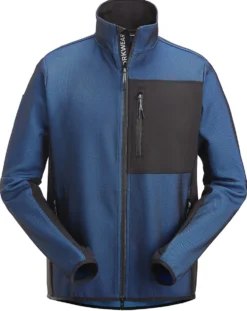 Jakke mellomlag kblå/sort resirkulert polyester