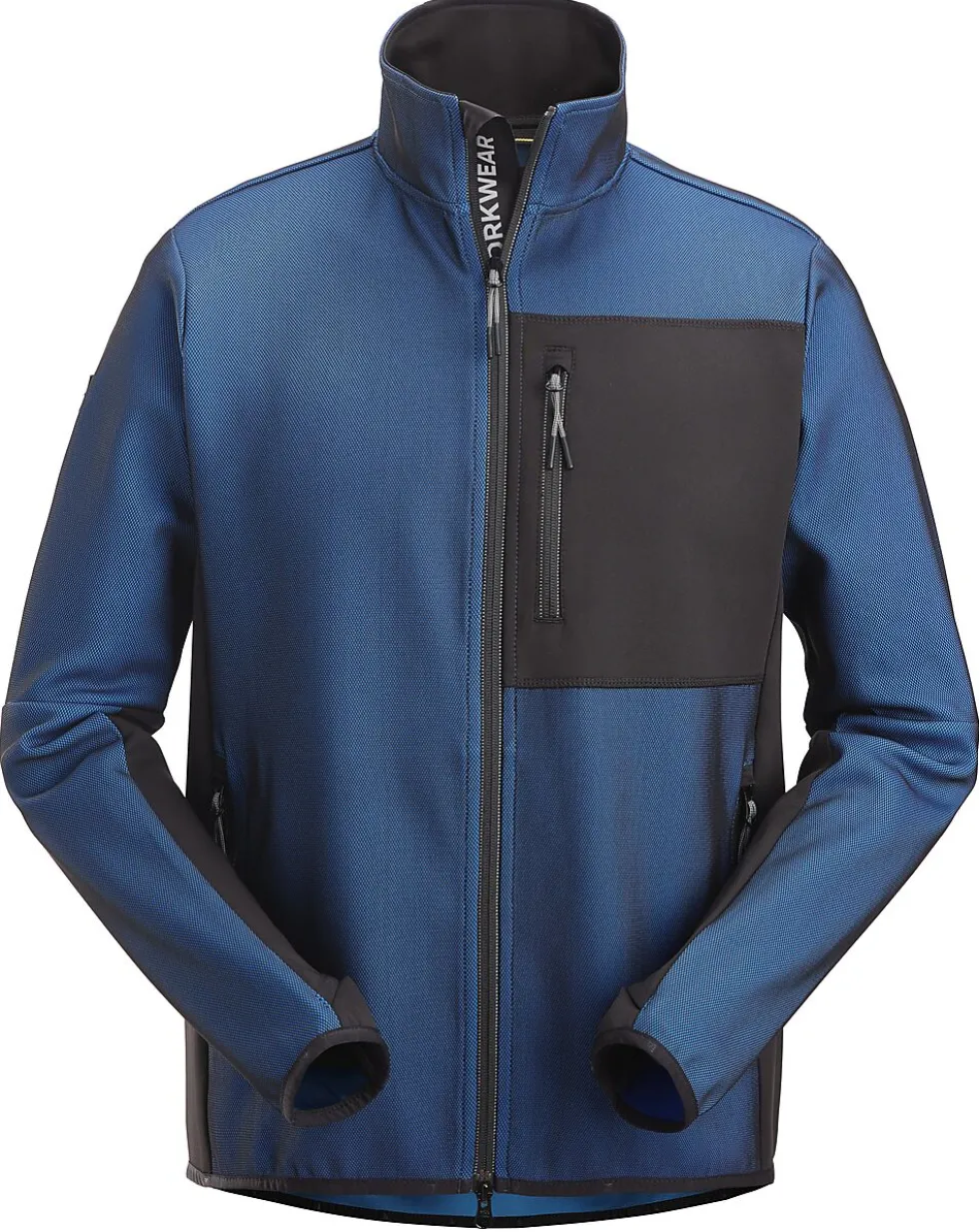 Jakke mellomlag kblå/sort resirkulert polyester