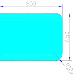 Jøtul gulvplate glass klar 650x850 mm
