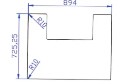 Jøtul gulvplate glass klar 725x894 mm