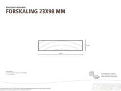 Justert forskaling gran/furu 23x98 mm