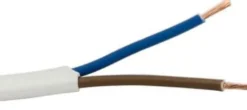 Kabel pl 2x0,75 hvit 5m/ring h03vvh2-f