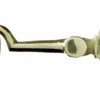 Kahyttkrok polert messing 120 mm