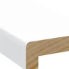 Karmlist furu overgangslist m/ 12 mm spor hvit bomull S0502-Y 23x58x2400 mm