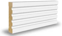Karmlist furu profilert CW165 hvit bomull So0502-Y 15x70x4400 mm
