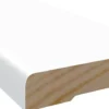 Karmlist furu rund klassisk hvit S0500-N 12x70x4400 mm