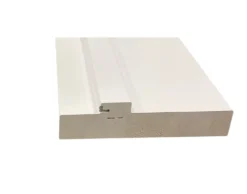 Karmlist sett 122 mm flat terskel hvit bomull S0502-Y 80x210 cm
