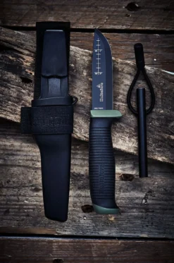Kniv friluft ok4 gummigrep med tekstilhylse hultafors