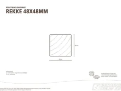 Lekt/rekke gran/furu ubehandlet klasse 1 48x48 mm