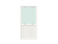 Levegg JANET2 90x180 cm med glass hvitmalt RAL 9016