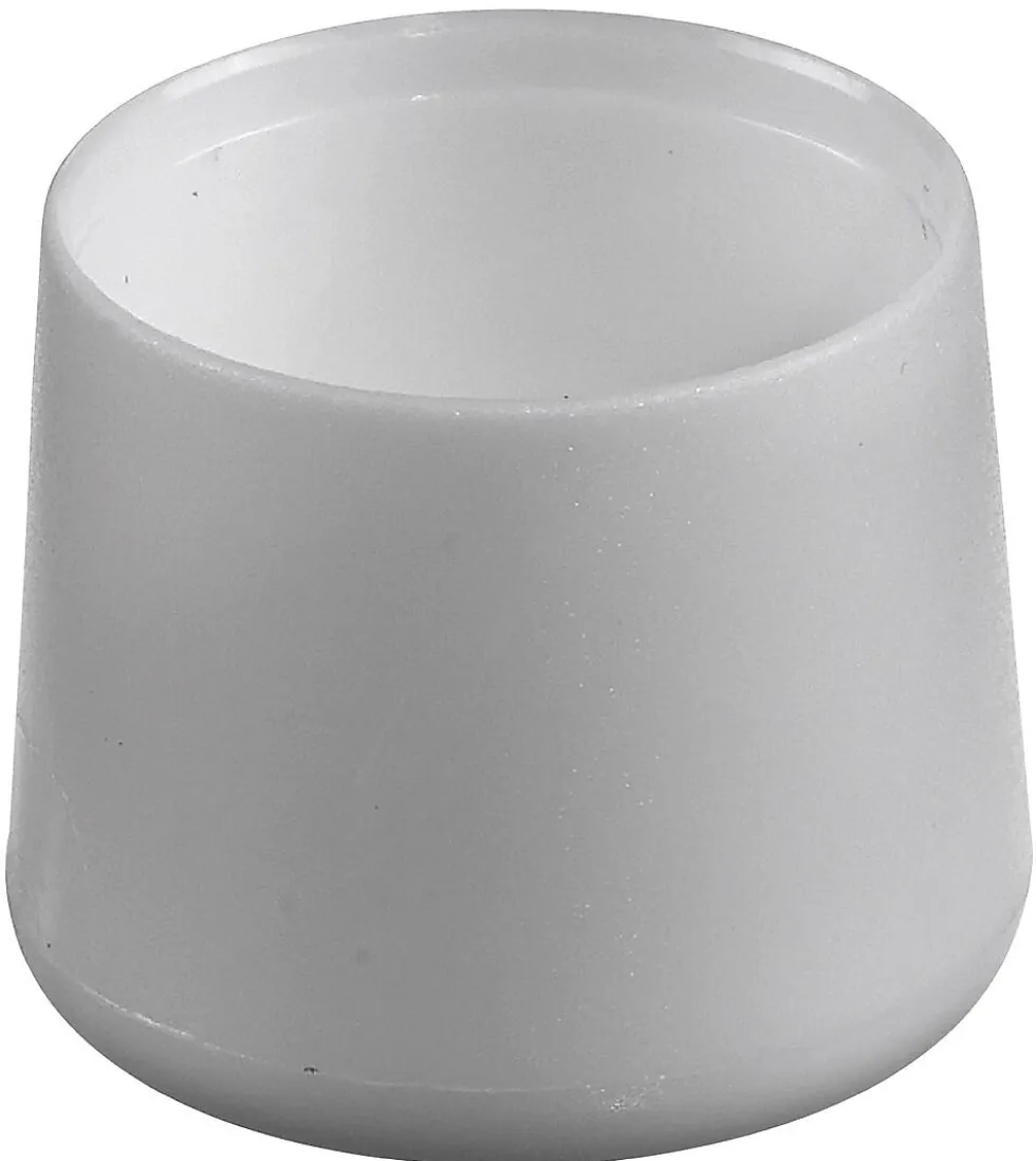 Møbelknott plast rund 16mm hvi