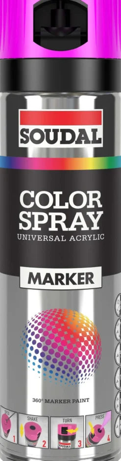 Merkespray rosa fluoriserende 500 ml