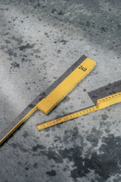Meterstokk glassfiber gul 240 cm