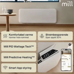 Mill panelovn WiFi Gen 4 2000W hvit