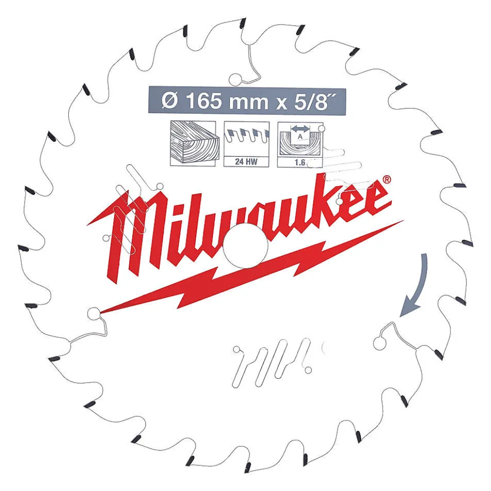 Milwaukee sirkelsagblad W165X15.87X1.6X24