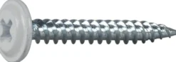 Montasjeskrue hvit 4,2x32 fzb -250 skarp spiss ral 9010 blankforsinket