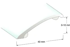 Nivålist nr 220 0-10mm hvit200cm hvitlakkert durifix selvklebende