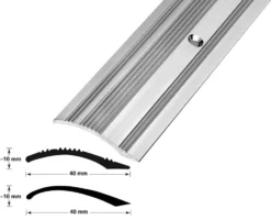 Nivålist 40x0,10 mm sølvel 2,7 meter