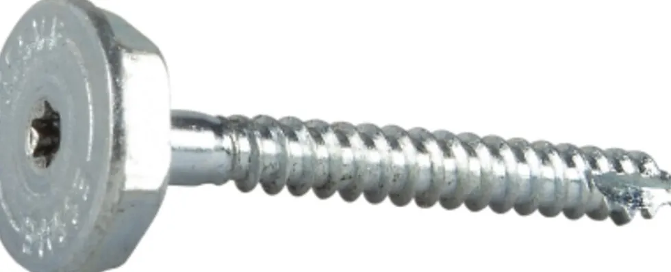Nivåskrue 7,0x65 tx30 fzb a-20hex20mm sekskantskive for justering