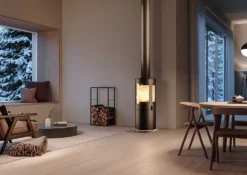 Nordpeis peisovn Origo med sideglass