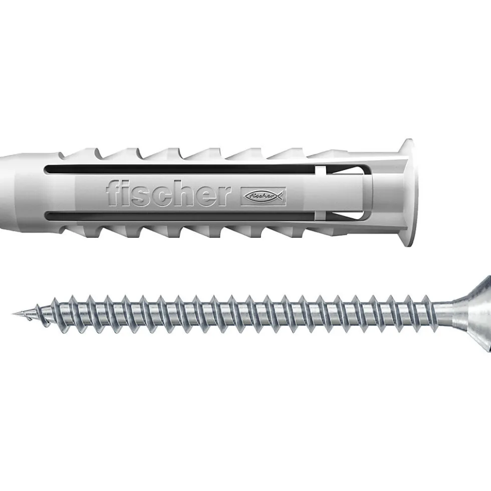 Nylonplugg m/skrue SX 8x40 mm S 10 stk