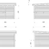Paviljong Limtrekonstruksjon 28 mm veggbord 303 8,3 m2