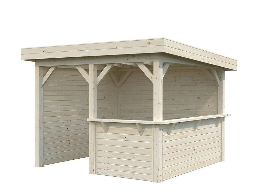Paviljong Limtrekonstruksjon 28 mm veggbord 303 8,3 m2