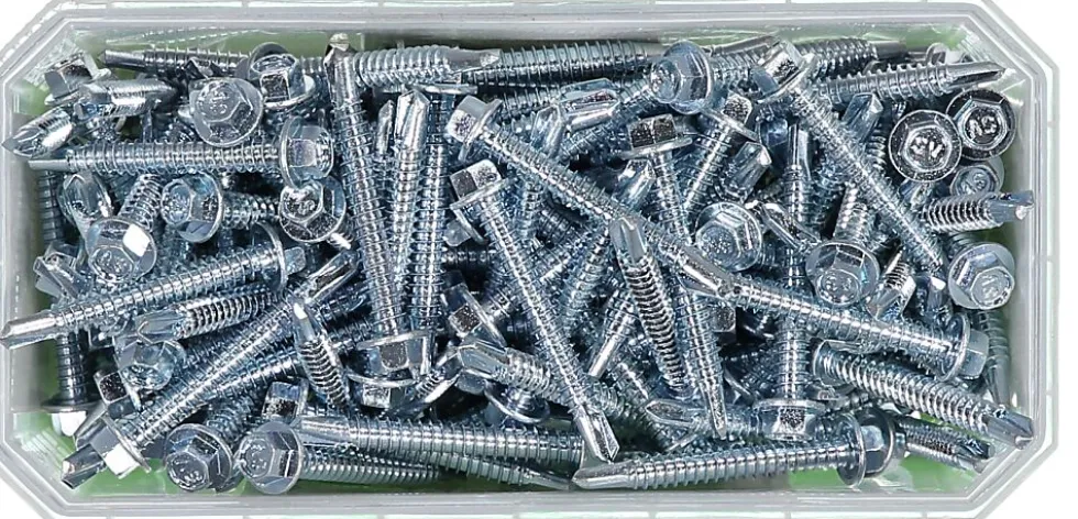 Plateskrue borspiss 6,3x50 fzb-150 uten tetningsskive blankforsinket