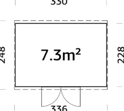 Redskapsbod Elias 7,3 m2
