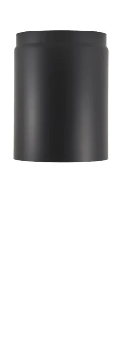 Røykrør ø150 l200 rett mbe matt sort emalje 2,3mm