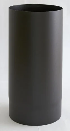 Røykrør rett Ø125/150 mm matt sort