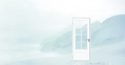 Sidefelt innerdør Ida hvit 40x210 cm