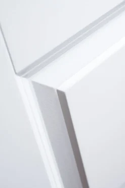 Sidefelt innerdør Kari halvglass hvit 40x210 cm