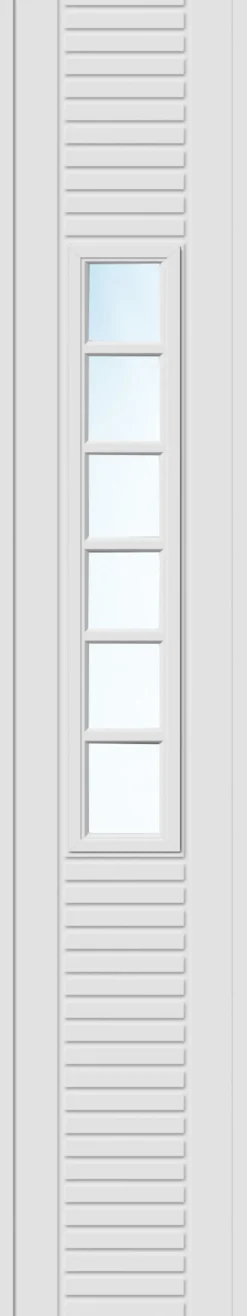 Sidefelt ytterdør Lillehammer med glass hvit 40x210 cm