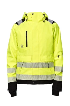Skalljakke foret Hi-Viz KL.3 gul/sort 2XL