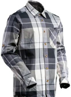 Skjorte flannel2xl stengrå rutet
