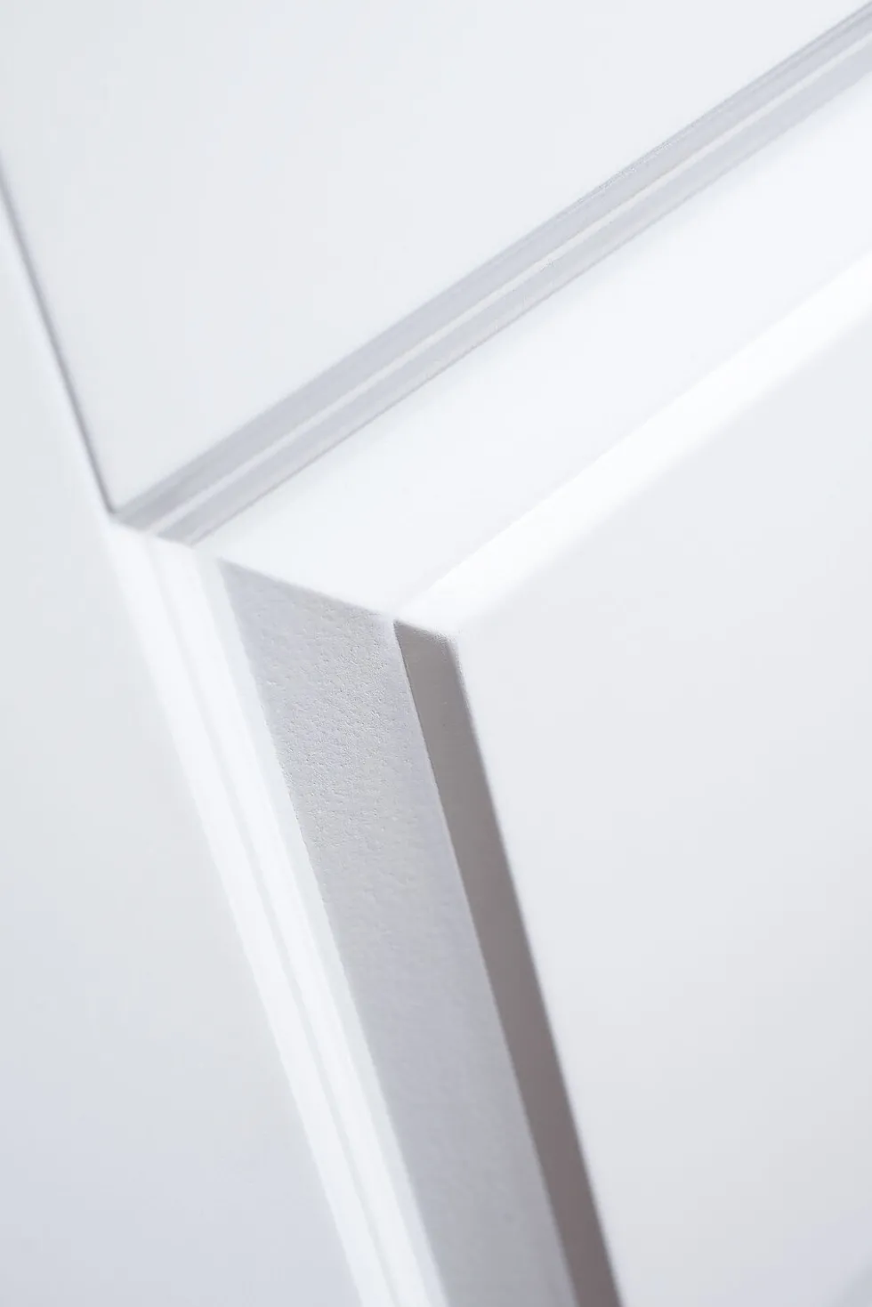 Skyvedør Kari Kompakt halvglass hvit 80x210 cm