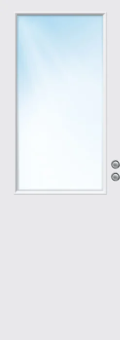 Skyvedør Sletten Kompakt halvglass hvit 80x210 cm