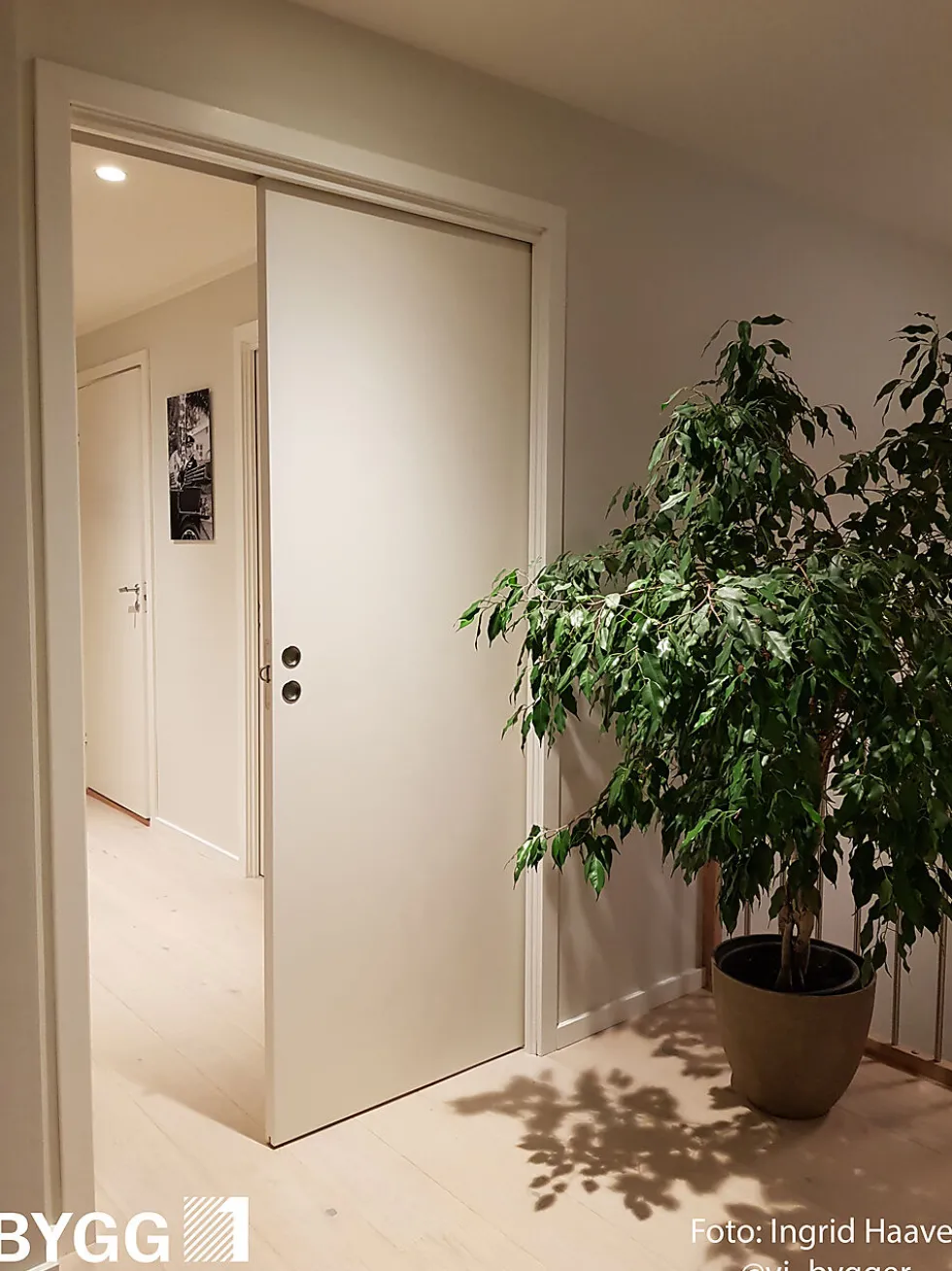 Skyvedør Sletten Kompakt hvit 90x210 cm