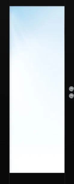 Skyvedør Stil 1 med glass svart 80x210 cm