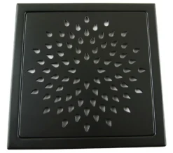 Slukrist design sort matt dråpe 20x20 cm