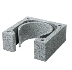 Sotlukeelement 40x40x18,5 ø16 sv solid vent