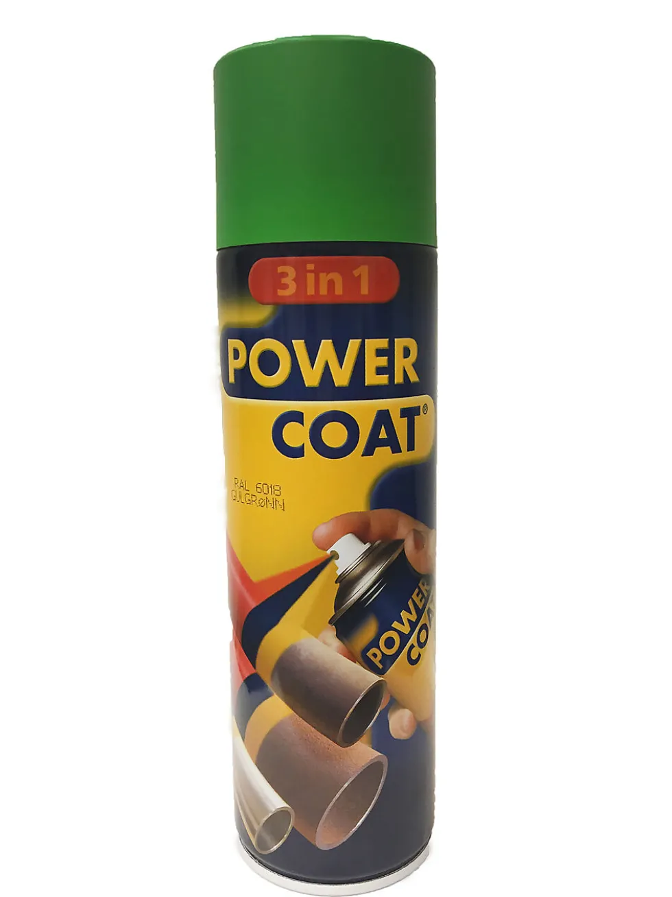 Spraymaling powcoat 3in1 6018 gulgrønn
